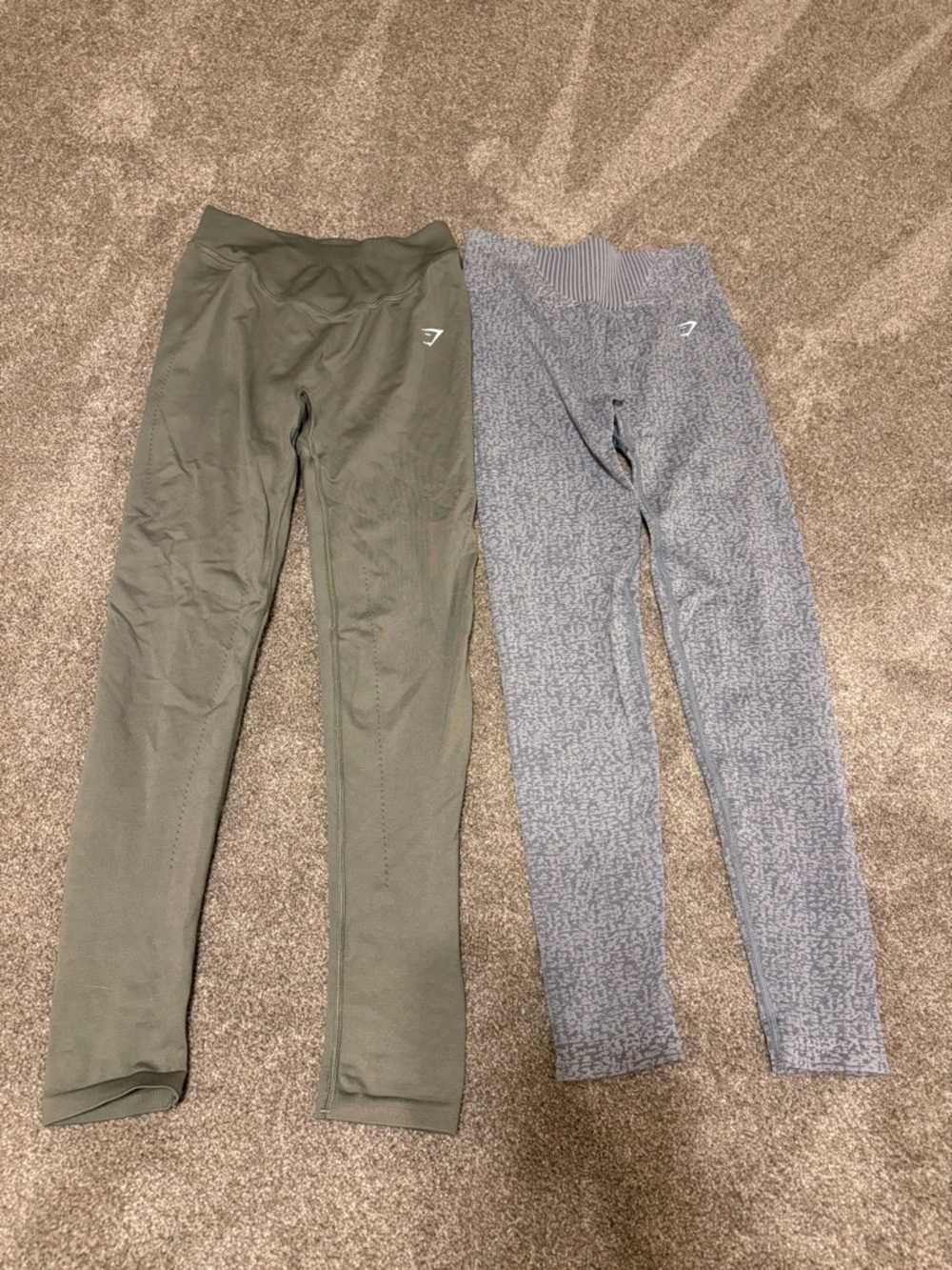 Gymshark women’s ' High-Waist Leggings - Green & Gray